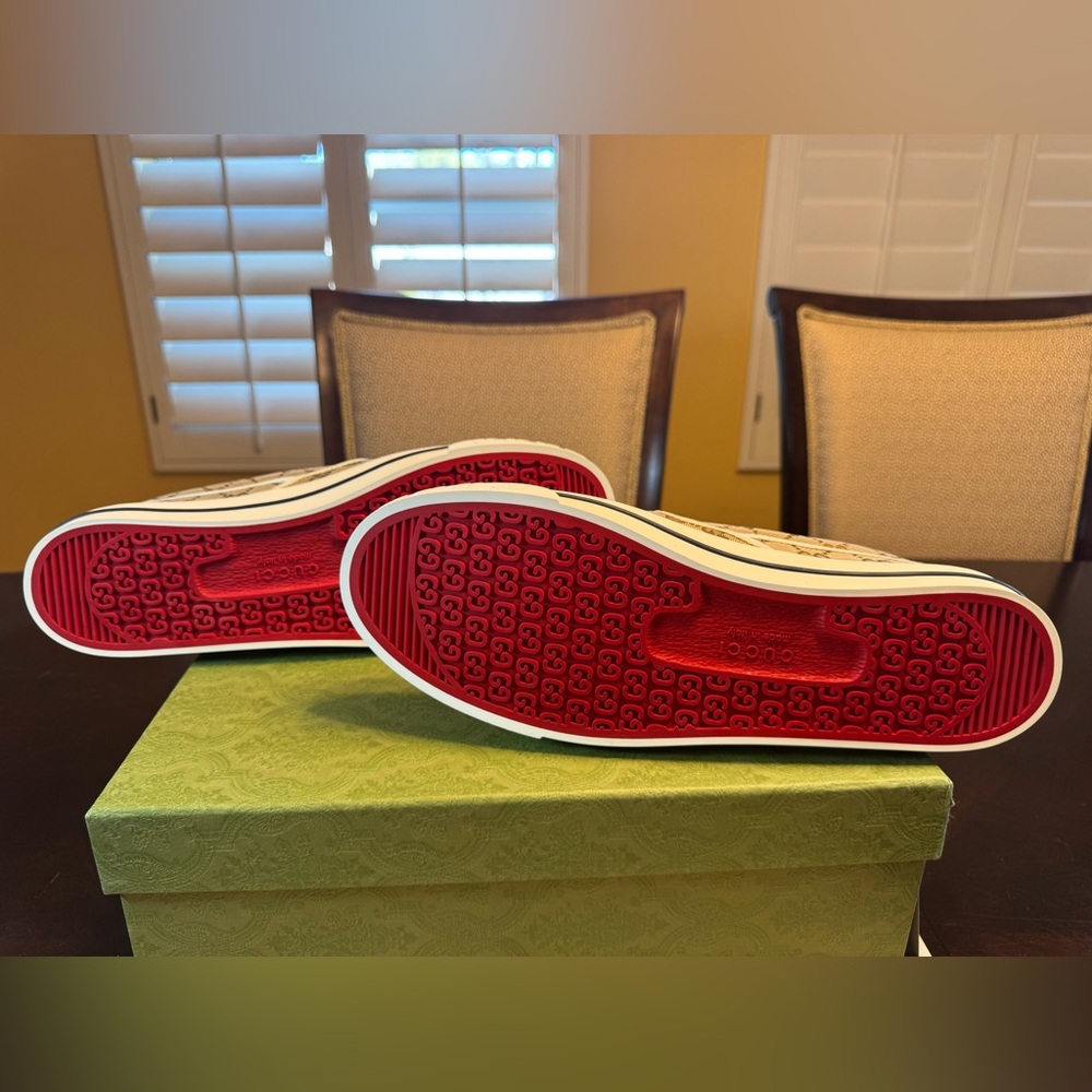 New Gucci GG Supreme Logo Tennis 1977 Slip On Sneaker Shoes Size UK 12.5 / US 13 - Picture 16 of 16